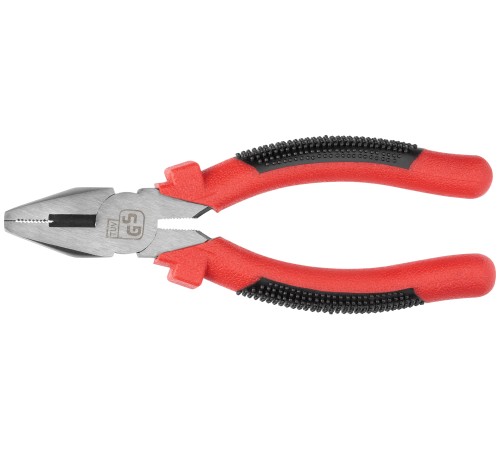 Плоскогубцы комбинированные "Стандарт" красно-черные пластиковые ручки, полированная сталь 165 мм FIT IT Плоскогубцы комбинированные "Стандарт" красно-черные пластиковые ручки, полированная сталь 165 мм FIT IT