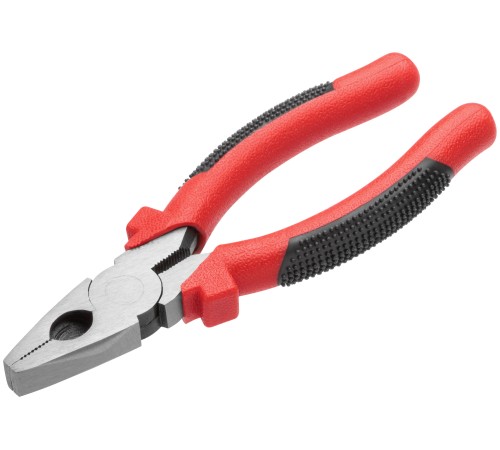 Плоскогубцы комбинированные "Стандарт" красно-черные пластиковые ручки, полированная сталь 165 мм FIT IT Плоскогубцы комбинированные "Стандарт" красно-черные пластиковые ручки, полированная сталь 165 мм FIT IT