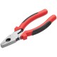 Плоскогубцы комбинированные "Стандарт" красно-черные пластиковые ручки, полированная сталь 165 мм FIT IT