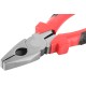 Плоскогубцы комбинированные "Стандарт" красно-черные пластиковые ручки, полированная сталь 180 мм FIT IT