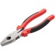 Плоскогубцы комбинированные "Стандарт" красно-черные пластиковые ручки, полированная сталь 200 мм FIT IT