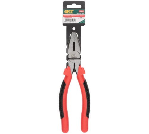 Плоскогубцы комбинированные "Стандарт" красно-черные пластиковые ручки, полированная сталь 200 мм FIT IT Плоскогубцы комбинированные "Стандарт" красно-черные пластиковые ручки, полированная сталь 200 мм FIT IT