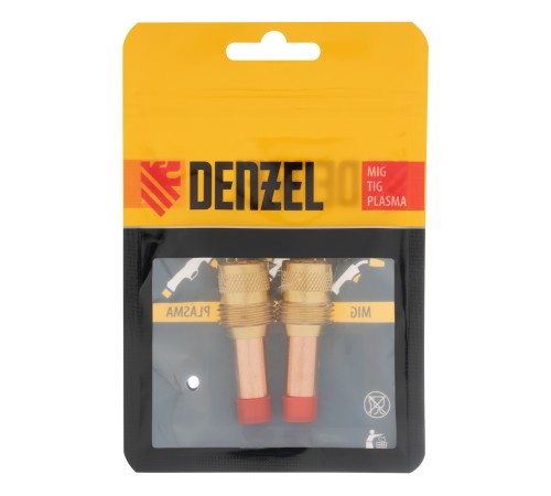 Держатель цанги с газовой линзой для электрода 2,4 мм, 2 шт Denzel Держатель цанги с газовой линзой для электрода 2,4 мм, 2 шт Denzel
