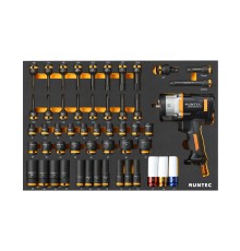 RUNTEC RT-ISPE53F Набор с пневмогайковертом, ударными головками и аксессуарами RUNTEC 1/2", 8-32 мм, CrMo в ложементе EVA, 53 предмета