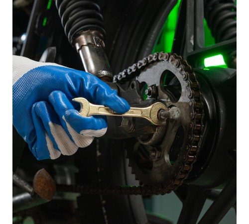 Набор ключей рожковых 6-17 мм, 6 шт, желтый цинк Сибртех