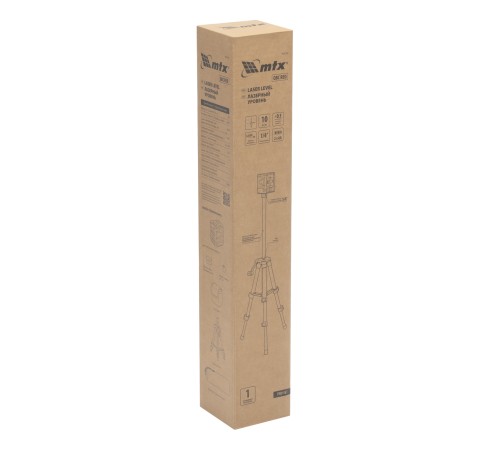 Лазерный уровень QBC RED Pro SET, 10 м, красный луч, батарейки, штатив MTX