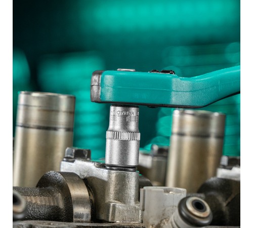 Набор инструментов, 1/2", 1/4", CrV, 12 гранные головки, пластиковый кейс, 76 предметов Stels