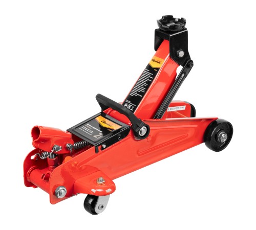 Домкрат гидравлический подкатный, 2 т, h подъема 125-300 мм, в пластиковом кейсе Sparta