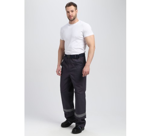 Костюм ИТР СОП UZ (тк.Саржа,250) брюки, т.серый/красный Костюм ИТР СОП UZ (тк.Саржа,250) брюки, т.серый/красный