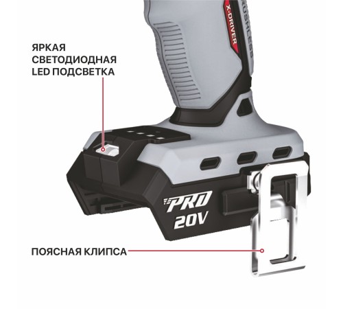 Винтоверт ударный аккумуляторный бесщёточный P.I.T. PSD20H-170A (без АКБ и ЗУ)