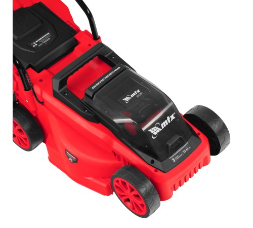 Газонокосилка аккумуляторная бесщеточная CLM-320, 320 мм, травосб. 30 л, Li-Ion, 20 В MTX