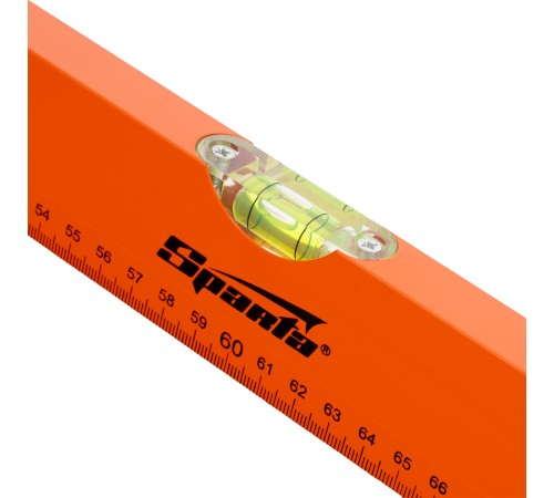 Уровень алюминиевый, 1200 мм, 3 глазка, желтый, линейка Sparta