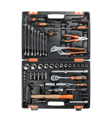 Набор инструментов, 1/2", 1/4", CrV, пластиковый кейс 76 предмета Вихрь