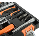 Набор инструментов, 1/2", 1/4", CrV, пластиковый кейс 76 предмета Вихрь