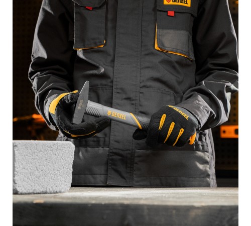 Молоток слесарный, 300 г, кованый, фибергласовая рукоятка c TPR покрытием Denzel