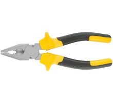 Плоскогубцы комбинированные "Старт" черно-желтые прорезиненные ручки, хром-никелевое покрытие 180 мм FIT IT