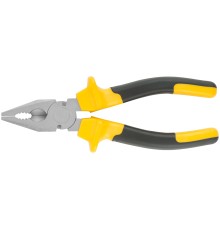 Плоскогубцы комбинированные "Старт" черно-желтые прорезиненные ручки, хром-никелевое покрытие 180 мм FIT IT Плоскогубцы комбинированные "Старт" черно-желтые прорезиненные ручки, хром-никелевое покрытие 180 мм FIT IT