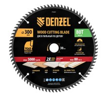Пильный диск по дереву ф300 х 30 мм, 80 зубьев Denzel