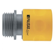 Соединитель пластмассовый, быстросъемный, внешняя резьба 3/4, однокомпонентный Palisad Luxe
