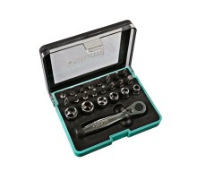 Набор бит и головок торцевых, трещотка 72 зуба, 22 предмета, Sturm!