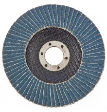 Круг лепестковый торцевой КЛТ-1, ZK10X W (цирконий) зернистость 16Н(Р 80) 125 х 22.2 мм, "БАЗ"