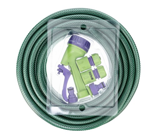 Набор поливочный, шланг 1/2", 25 м, 7 режимов пистолет, соединитель, адаптер Palisad