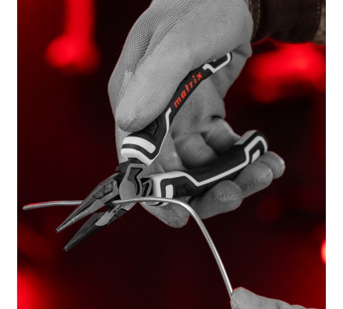 Длинногубцы прямые 165 мм, усиленная система, Pro Matrix