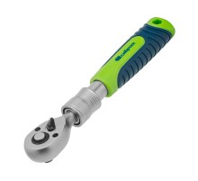 Ключ-трещотка телескопический 1/4", 170-230 мм, 72 зуба, с быстрым сбросом Сибртех