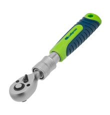 Ключ-трещотка телескопический 1/4", 170-230 мм, 72 зуба, с быстрым сбросом Сибртех