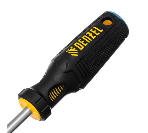 Отвертка, SL8x150 мм, S2, 3к рукоятка Denzel