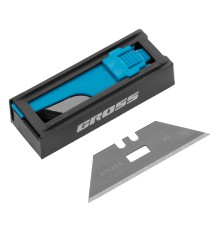 Лезвия, 19 мм, SK2 Black, трапециевидные, выдвижной пластиковый пенал, 10 шт. Gross