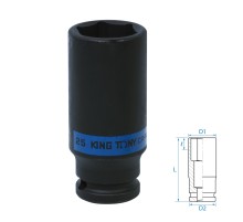 Головка торцевая ударная глубокая шестигранная 1/2", 25 мм KING TONY 443525M Головка торцевая ударная глубокая шестигранная 1/2", 25 мм KING TONY 443525M