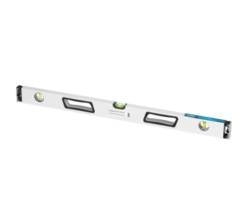 Уровень алюминиевый, 800 мм, усиленный, рукоятки, фрезерованный, 3 глазка, магнитный Gross