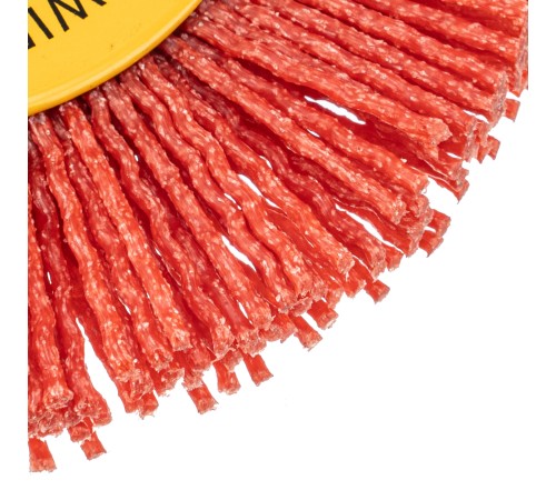 Щетка для УШМ, 100 мм, Плоская, нейлоновая щетина, посадка 22,2 мм Denzel