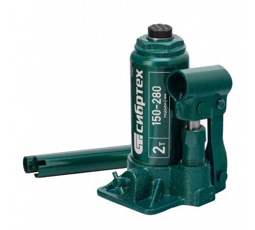 Домкрат гидравлический бутылочный, 2 т, 150-280 мм Сибртех