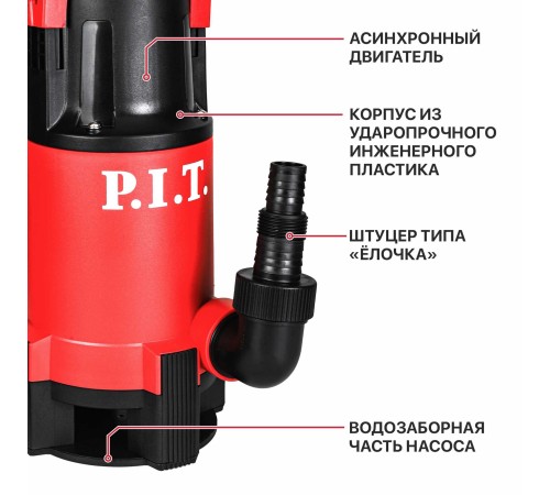 Насос дренажный сетевой P.I.T. PSW900-W1