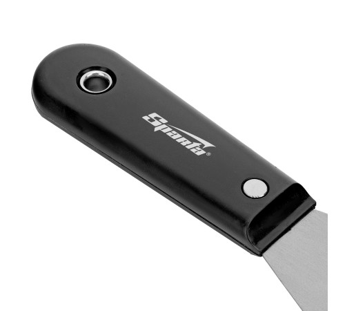 Шпательная лопатка стальная, 63 мм, полированная, пластмассовая ручка Sparta