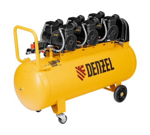Компрессор безмасл. малошумн. DLP-4500/150, 4,5 кВт, 3х1,5 кВт,150 л, 2850 об/мин,750 л/мин Denzel