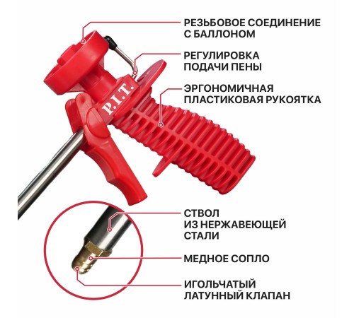 Пистолет для монтажной пены P.I.T. CONTROL HFMG02-P01A