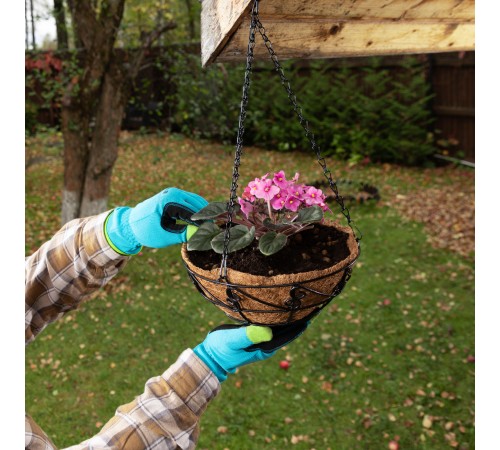 Подвесное кашпо с орнаментом, 25 см, с кокосовой корзиной Palisad