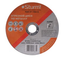 Диск отрезной по металлу, АРМИРОВАННЫЙ, размер 150x1.2x22.23 Sturm!