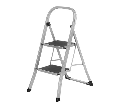 Стремянка стальная, 2 широкие ступени 20х30 см с полимерным покрытием Сибртех