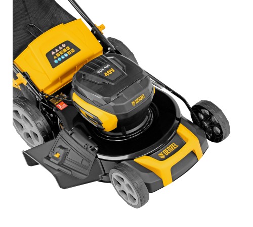 Газонокосилка аккумуляторная бесщет. DLM-460, 460 мм, травосб. 65 л., Li-Ion, 40 В Denzel