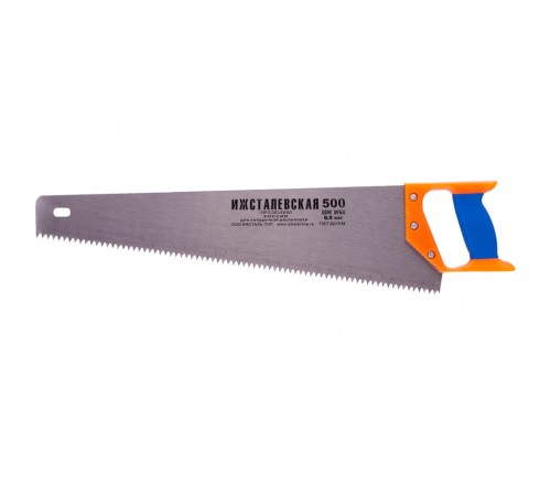 Ножовка по дереву, 500 мм, шаг зубьев 6.5 мм, пластиковая рукоятка (Ижевск)