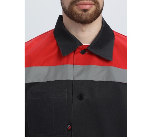 Костюм Легион-1 СОП (тк.Смесовая,210) брюки, черный/красный