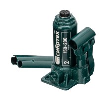 Домкрат гидравлический бутылочный, 2 т, 150-280 мм, в пласт. кейсе Сибртех