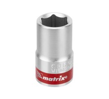 Головка торцевая, 14 мм, шестигранная, CrV, под квадрат 1/2, хромированная Matrix Головка торцевая, 14 мм, шестигранная, CrV, под квадрат 1/2, хромированная Matrix