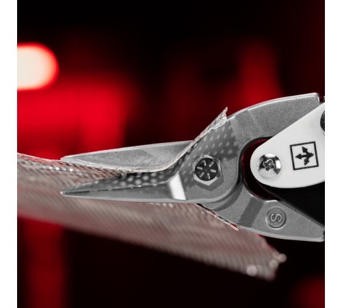 Ножницы по металлу, 250 мм, прямой рез, сталь CRMO, двухкомпонентные рукоятки, PRO Matrix