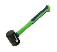 Киянка резиновая, 225 г, черная резина, фибергласовая рукоятка Сибртех