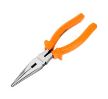 Длинногубцы прямые Classic, 200 мм, шлифованные, пластмассовые рукоятки Sparta